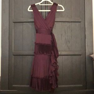 Gorgeous DVF Pleated Ruffle Wrap Dress